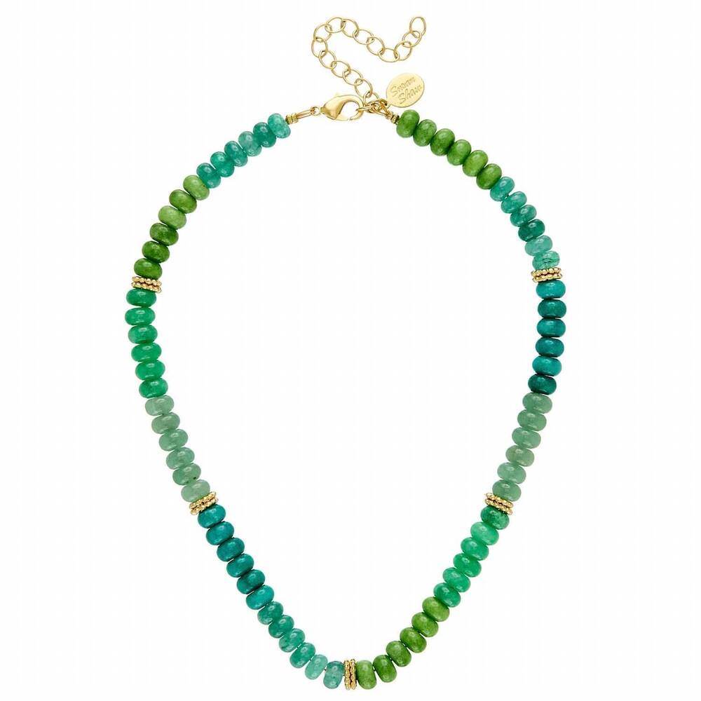 NEW SUSAN SHAW lolly necklace in green